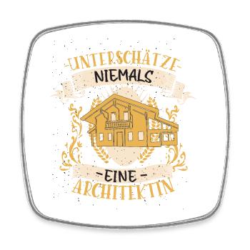 Architektin Beruf Design lustiges Geschenk - Viereckiger Kühlschrankmagnet - Weiß - Vorne