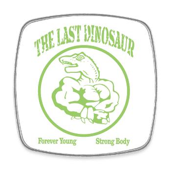 Last Dinosaur - Viereckiger Kühlschrankmagnet - Weiß - Vorne