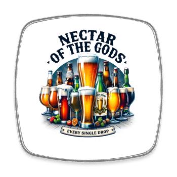 Nectar de bière des dieux amant Party Drinker - Magnet carré - blanc - Devant