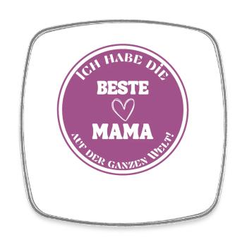 J'ai la meilleure maman du monde entier - Magnet carré - blanc - Devant