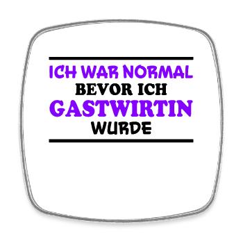 Gastwirtin Spruch Kneipe Fun Gastwirtin Geschenk - Viereckiger Kühlschrankmagnet - Weiß - Vorne
