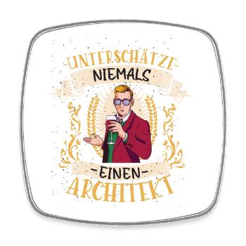 Architekt Geschenk Kreativ Lustig Beruf - Viereckiger Kühlschrankmagnet - Weiß - Vorne