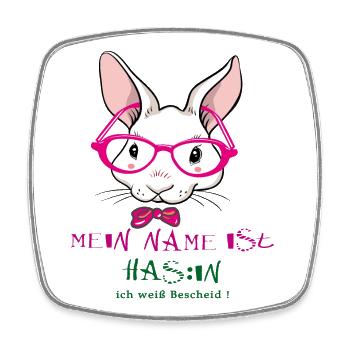 My name is Bunny, I know - Square fridge magnet - white - Front