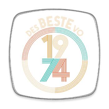 of the BEST of 1974 - the BEST of 1974, birthday - Square fridge magnet - white - Front