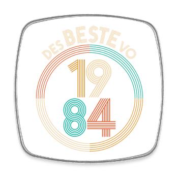 of the BEST of 1984 - the BEST of 1984, birthday - Square fridge magnet - white - Front