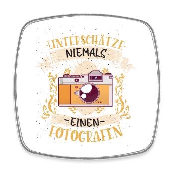 Fotograf Geschenk Kreativ Lustig Beruf - Viereckiger Kühlschrankmagnet - Weiß - Vorne