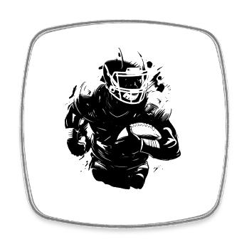Footballer - Square fridge magnet - white - Front