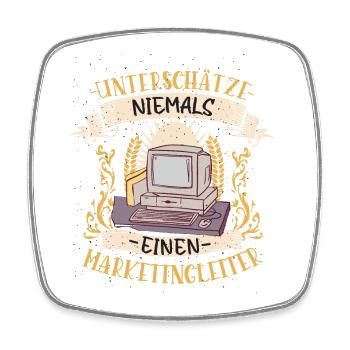 Marketingleiter Geschenk Strategie Lustig - Viereckiger Kühlschrankmagnet - Weiß - Vorne