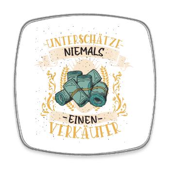 Verkäufer Lustiges Geschenk Beruf Kundenliebe - Viereckiger Kühlschrankmagnet - Weiß - Vorne