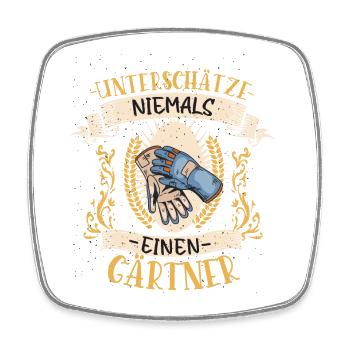 Gärtner Naturliebhaber Geschenk Pflanzendoktor - Viereckiger Kühlschrankmagnet - Weiß - Vorne