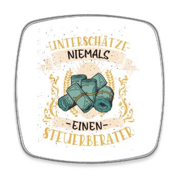 Steuerberater Geschenk Finanzen Lustig - Viereckiger Kühlschrankmagnet - Weiß - Vorne