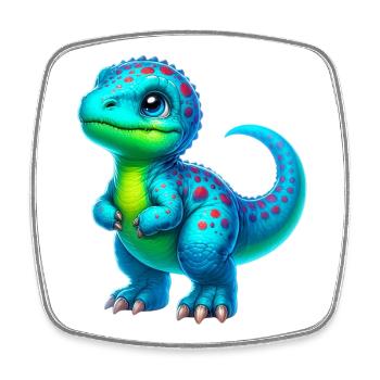 Dinosaur - Square fridge magnet - white - Front