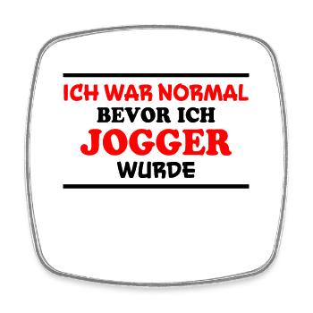Jogger Spruch Fun Laufen Lustiges Jogging Geschenk - Viereckiger Kühlschrankmagnet - Weiß - Vorne