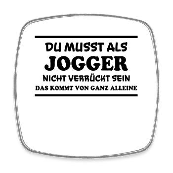 Jogger Spruch Fun Laufen Lustiges Jogging Geschenk - Viereckiger Kühlschrankmagnet - Weiß - Vorne
