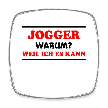 Jogger Spruch Fun Laufen Lustiges Jogging Geschenk - Viereckiger Kühlschrankmagnet - Weiß - Vorne