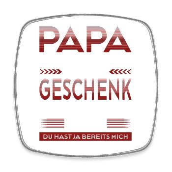 Bester Papa Der Welt Geschenk Weihnachten - Viereckiger Kühlschrankmagnet - Weiß - Vorne