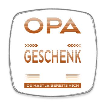 Opa Bester Opa Der Welt Geschenke Weihnachten - Viereckiger Kühlschrankmagnet - Weiß - Vorne