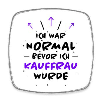 Kauffrau Spruch Verkäuferin Witz Kauffrau Geschenk - Viereckiger Kühlschrankmagnet - Weiß - Vorne