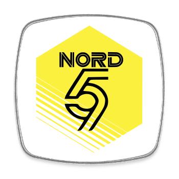 Nord - Magnet carré - blanc - Devant