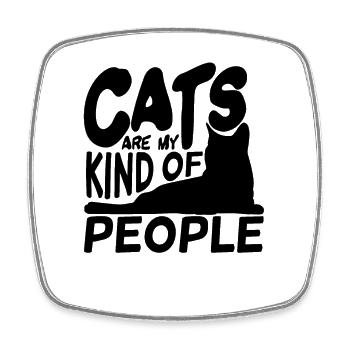 Cat Lover Joke - Square fridge magnet - white - Front