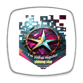 shining star - Viereckiger Kühlschrankmagnet - Weiß - Vorne