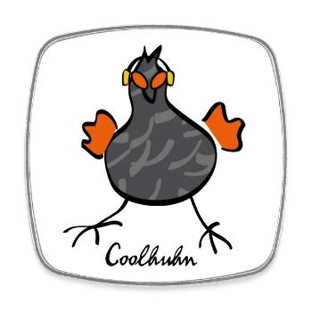 02 Cool Chicken 34 - Square fridge magnet - white - Front
