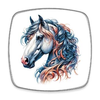Horse - Square fridge magnet - white - Front