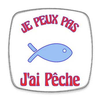 POISSON. SARDINE. POISSON. POISSON D'AVRIL. MER - Magnet carré - blanc - Devant
