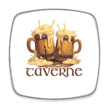 Taverne Bierkrüger voller Bier Rollenspiel - Viereckiger Kühlschrankmagnet - Weiß - Vorne