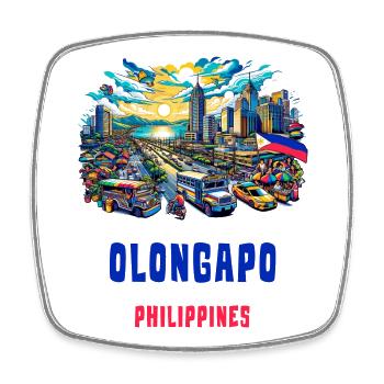 Vacances à Olongapo City aux Philippines - Magnet carré - blanc - Devant