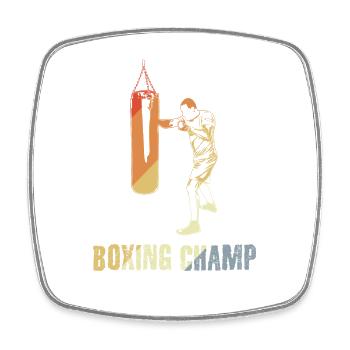 Box Champion - Viereckiger Kühlschrankmagnet - Weiß - Vorne