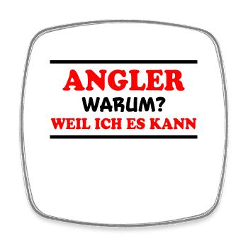 Angler Spruch Fische Angeln Meer Angler Geschenk - Viereckiger Kühlschrankmagnet - Weiß - Vorne