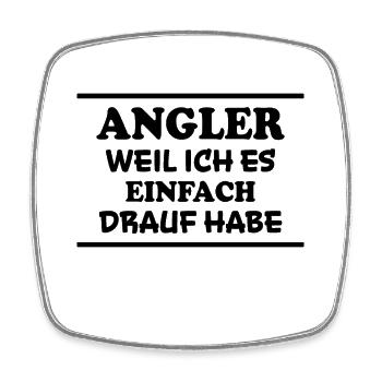 Angler Spruch Fische Angeln Meer Angler Geschenk - Viereckiger Kühlschrankmagnet - Weiß - Vorne