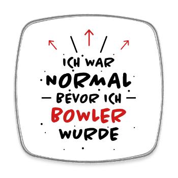 Bowling Spruch Bowlingspieler Witz Bowler Geschenk - Viereckiger Kühlschrankmagnet - Weiß - Vorne