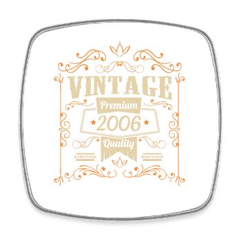 Millésime 2006 Anniversaire Vintage - Magnet carré - blanc - Devant