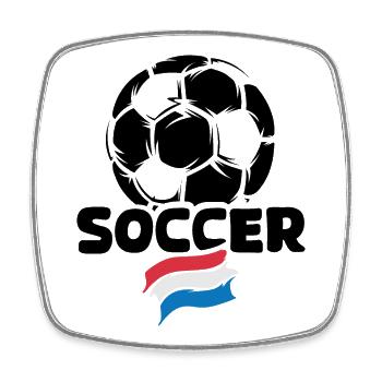 Pays-Bas Ballon De Football Drapeau Logo De L’équipe De Football - Magnet carré - blanc - Devant
