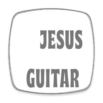 Ce garçon joue de Jésus et de la guitare - Magnet carré - blanc - Devant