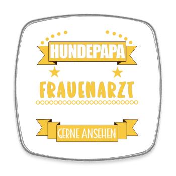 Lustiges Hundepapa Design – Witziges Geschenk Hund - Viereckiger Kühlschrankmagnet - Weiß - Vorne