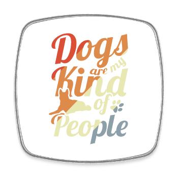 Dog Owner Saying - Square fridge magnet - white - Front