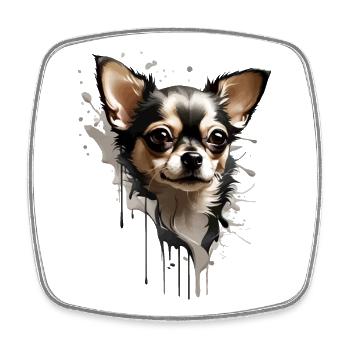 CHIEN COOL CHIHUAHUA - Magnet carré - blanc - Devant