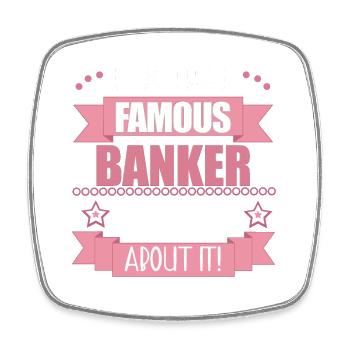 Banquier Profession Femme Cadeau - Magnet carré - blanc - Devant