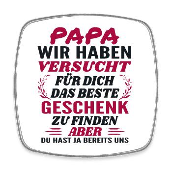 Dad The Best Gift for Father's Day - Square fridge magnet - white - Front