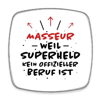 Masseur Spruch Massage Lustiges Masseur Geschenk - Viereckiger Kühlschrankmagnet - Weiß - Vorne