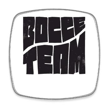 Bocce Ball Team Outfit mit Jack Bocci Game Bocce - Viereckiger Kühlschrankmagnet - Weiß - Vorne