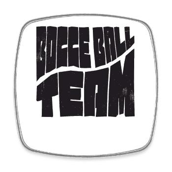 Bocce Ball Team Outfit mit Jack Bocci Game Bocce - Viereckiger Kühlschrankmagnet - Weiß - Vorne