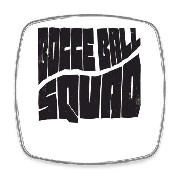 Bocce Ball Squad Outfit mit Jack Bocci Game Bocce - Viereckiger Kühlschrankmagnet - Weiß - Vorne