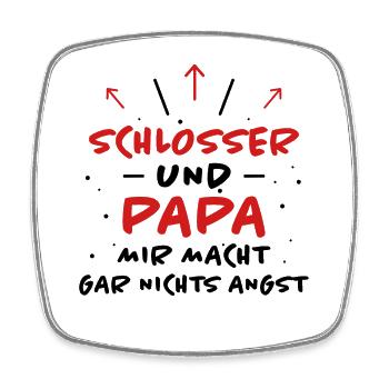 Schlosser Spruch Beruf Lustiges Schlosser Geschenk - Viereckiger Kühlschrankmagnet - Weiß - Vorne