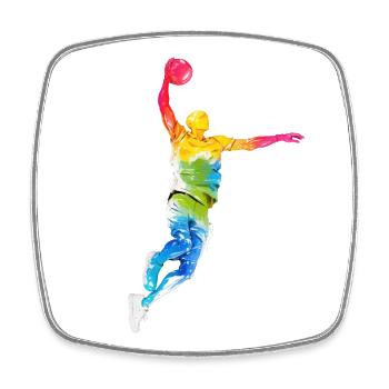 COOL BASKETBALLER BUNT BASKETBALL - Square fridge magnet - white - Front