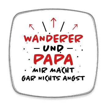 Wanderer Spruch Wandern Lustiges Wanderer Geschenk - Viereckiger Kühlschrankmagnet - Weiß - Vorne