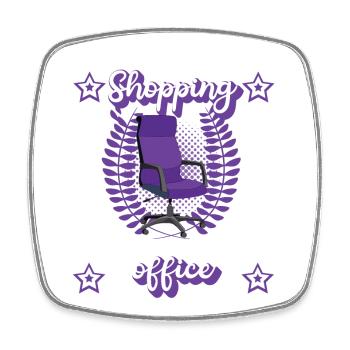 Fille de bureau Comptable de bureau Fille Cadeau - Magnet carré - blanc - Devant